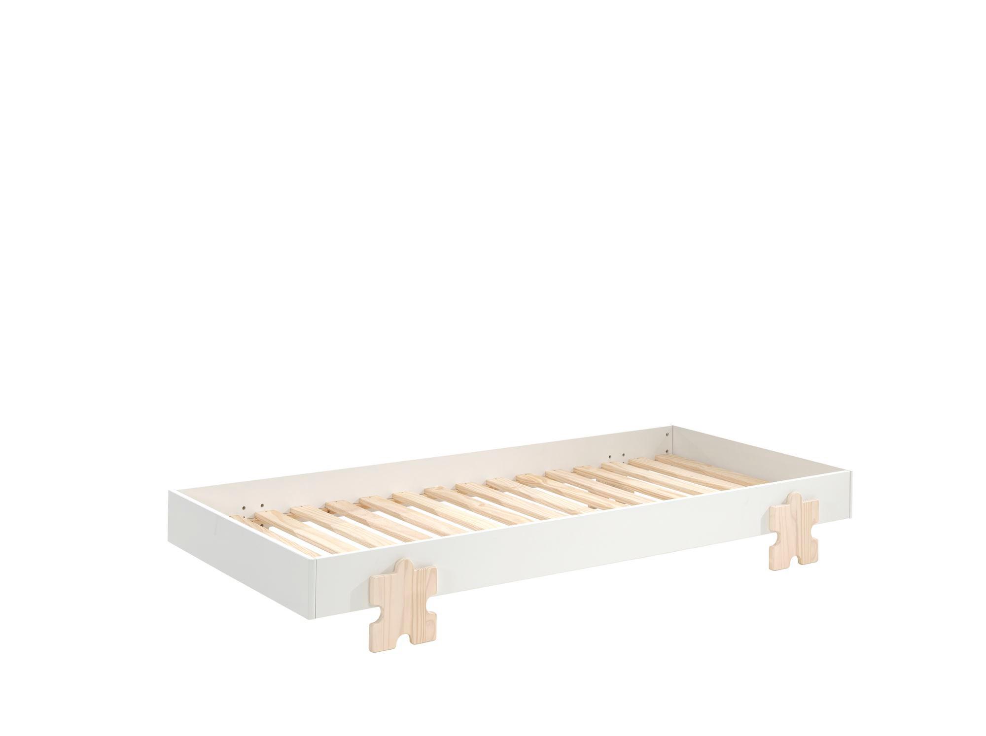 STAPELBETT Karlene 204x28x94 aus MDF in Weiß - Weiß, Holzwerkstoff (90/200cm) - 58aufmkessel