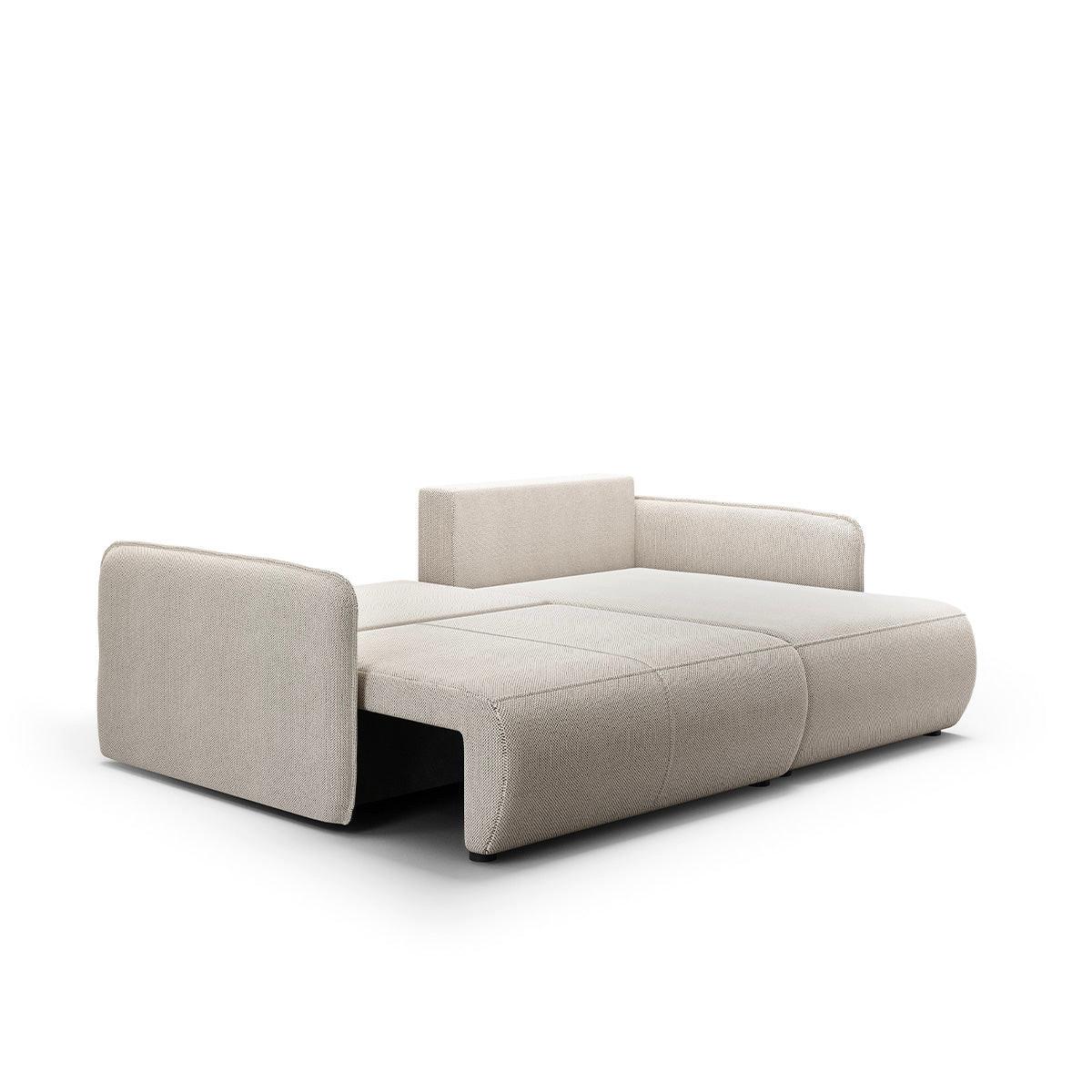 ECKSOFA Claudio 3 Sitzplätze Hellgrau - Grau, Holz (207/148cm) - Petits-meubles