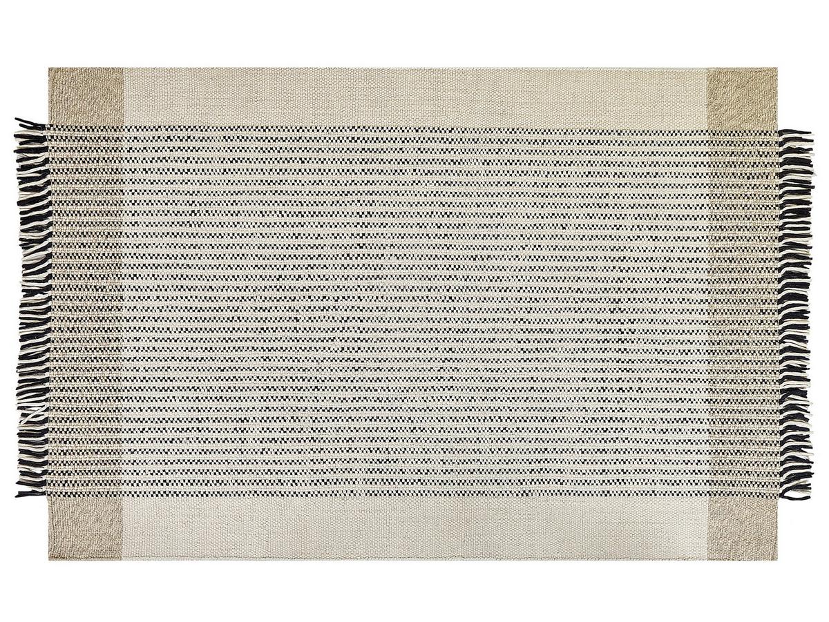 TEPPICH geflochten Divarli 200/140 cm - Beige, Textil (140/200cm) - Beliani