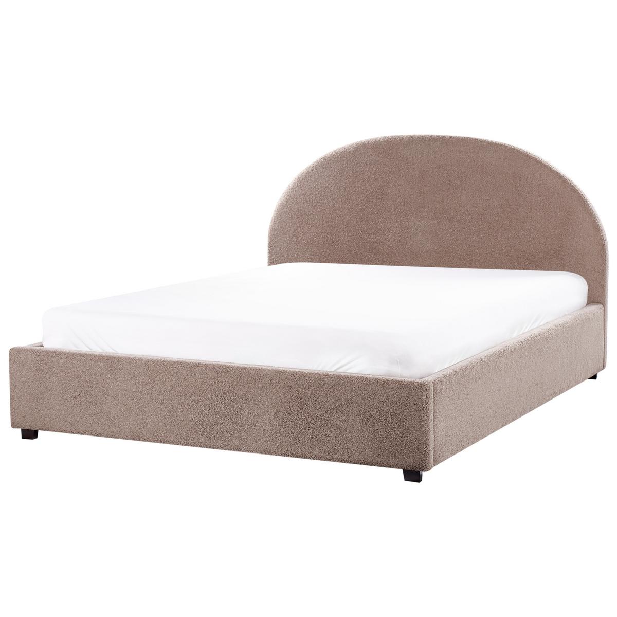 BETT mit Stauraum 160x200 cm Beige Vaucluse - Taupe, Textil (160/200cm) - Beliani
