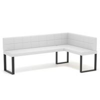ECKBANK rechts SANA U Kunstleder gesteppt, 128/168 cm Weiß - Weiß, Kunststoff/Textil (128/168cm) - Idohome