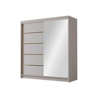 SCHIEBETÜRENSCHRANK Bali III - Goldfarben/Naturfarben, Holzwerkstoff/Metall (180/215/58cm) - MIRJAN24