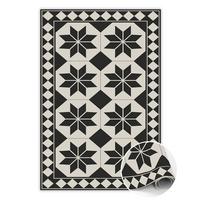VINYL TEPPICH 120x180 cm Schwarz-weiße Sterne - Schwarz/Weiß, Kunststoff (120/180cm) - TULUP
