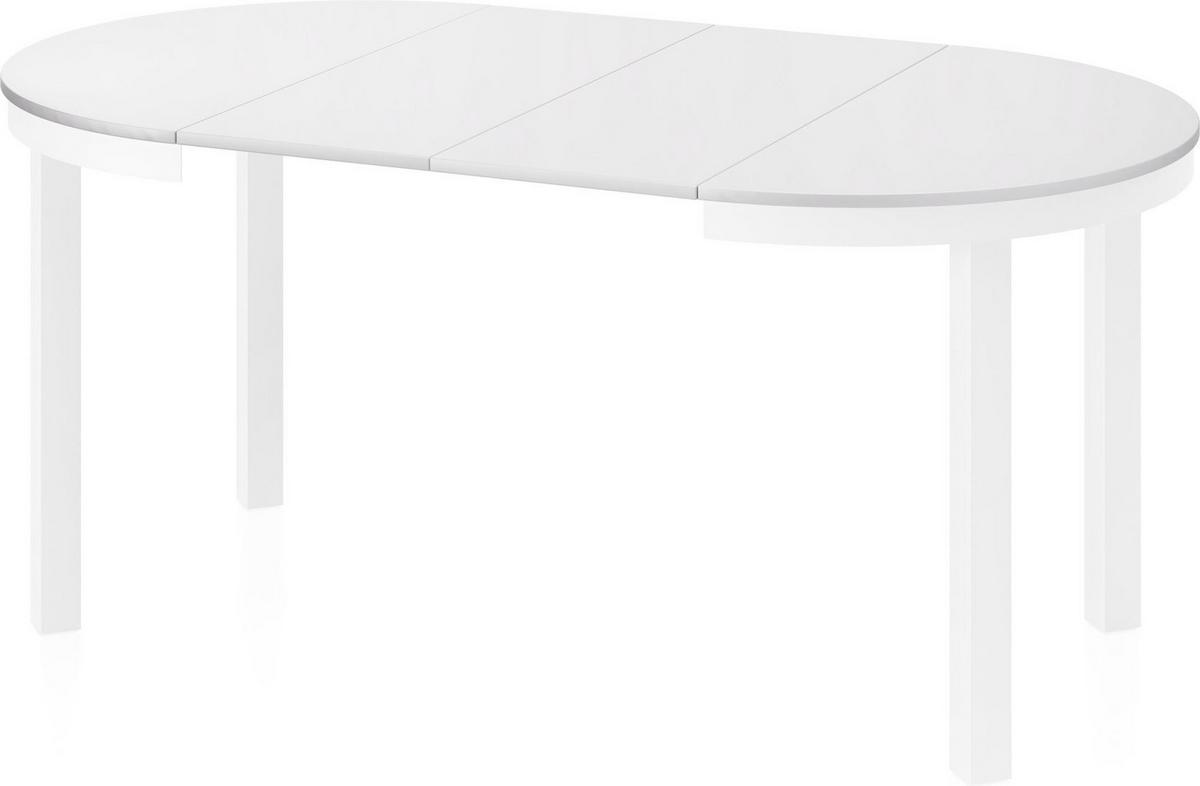 ESSTISCH Rowan Weiß runder ausziehbarer, Weiß 100-176/100/76 cm - Weiß, Holzwerkstoff/Metall (100/176/76cm) - WFL GROUP