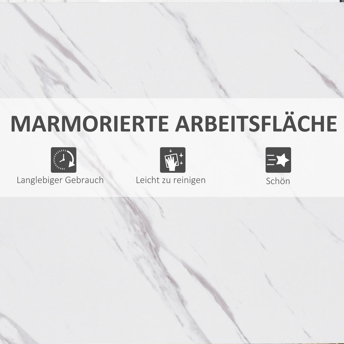 BARTISCH - Weiß, Holzwerkstoff (120/40/100cm) - HOMCOM