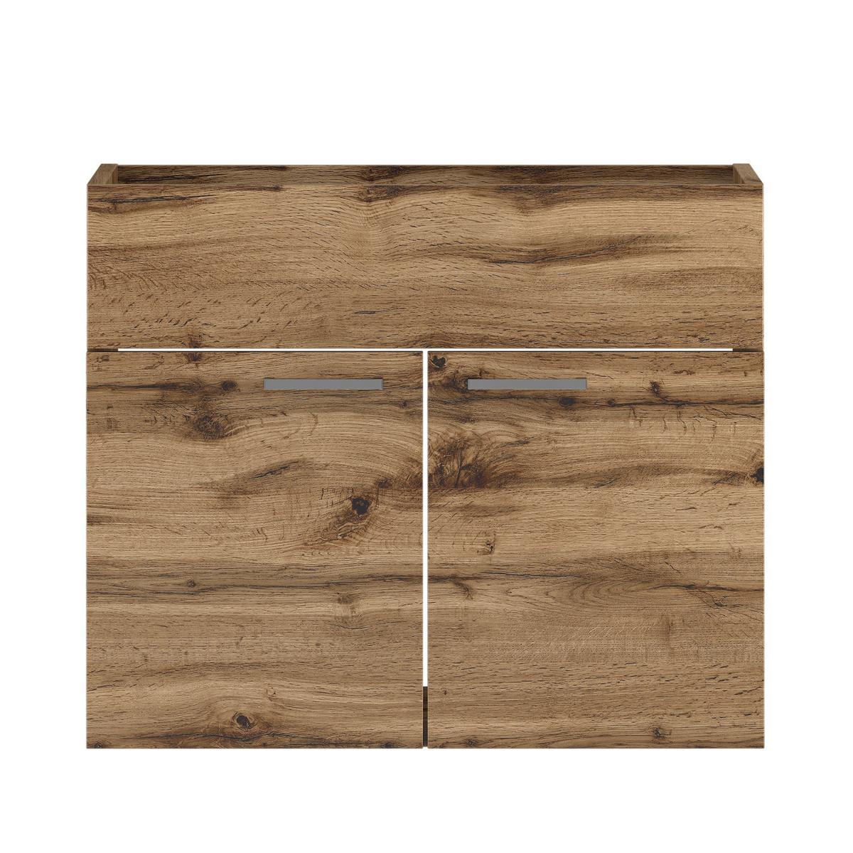 WASCHBECKENUNTERSCHRANK Colorado 2 Schubladen Eiche - 60 x 46 x 52 cm - Eichefarben, Holz (60/52/46cm) - Badplaats