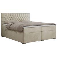 BOXBETT PERA 140/200 Beige Velvet - H3 - Beige, Holz/Textil (140/200cm) - MKS