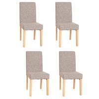ESSZIMMERSTUHL Grau, Braun 4er-Set - Braun/Grau, Textil (43/90/56cm) - MCW