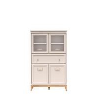 VITRINE CUNEO 150,5 / 92 cm in Kaschmir - Kaschmir, Holzwerkstoff (92/150.5/40.5cm) - MASSENO