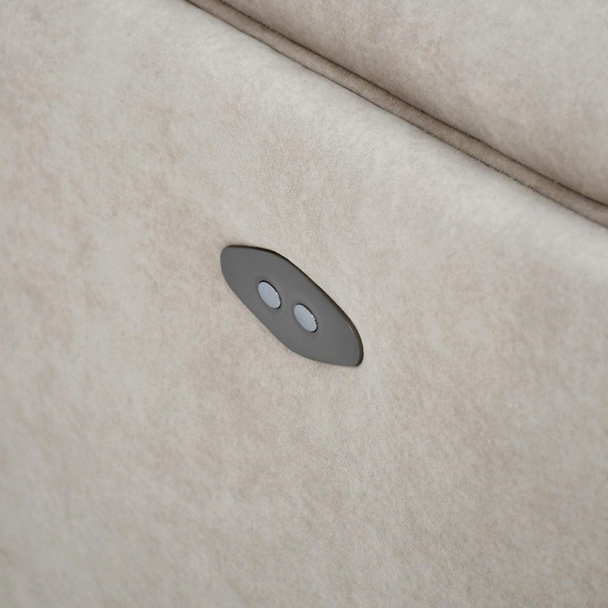 RELAXSESSEL Comfort, mit elektrischer Verstellung und verstellbarer Kopfstütze, Beige - Beige/Schwarz, Textil (103/97/102cm) - Beautysofa