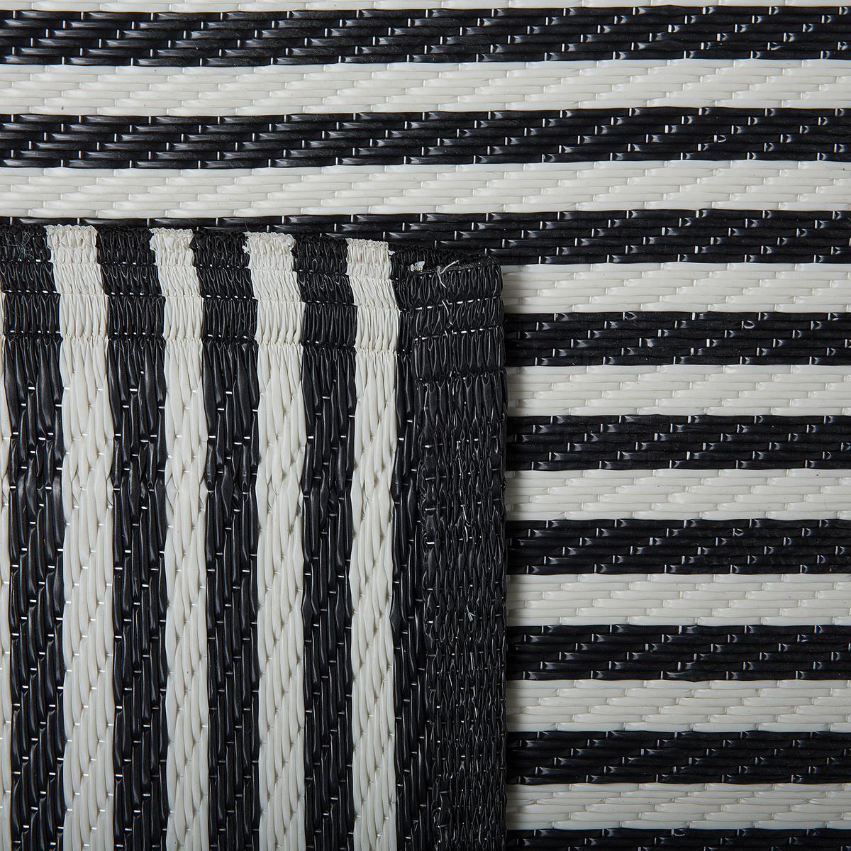 OUTDOOR-TEPPICH Haldia 180/90 cm - Schwarz, Kunststoff (90/180cm) - Beliani