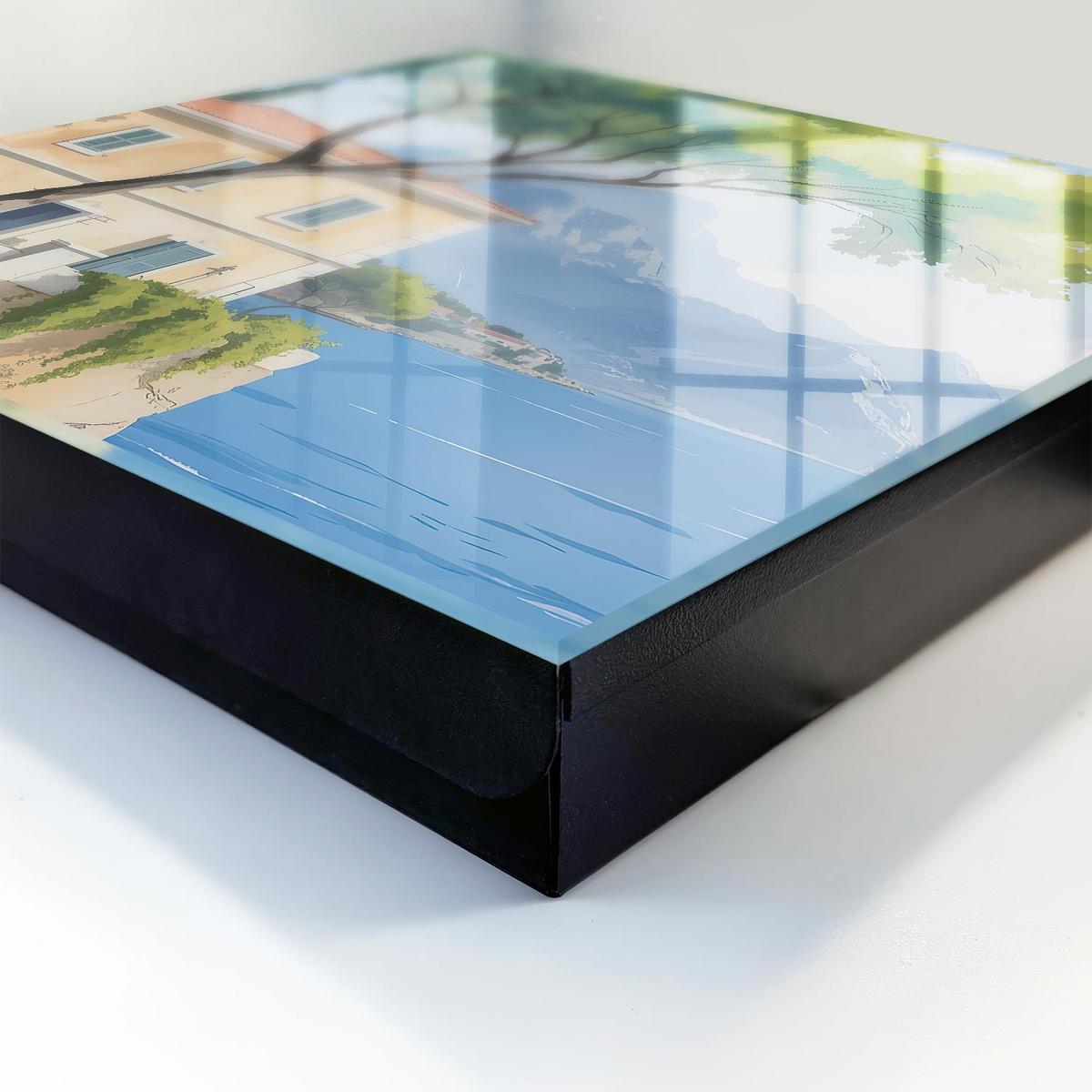 SCHLÜSSELBOX Schwarz 30x30 cm- Türöffnung nach rechts - Die Ruhe der Natur - Grün, Metall (30/30/5cm) - TULUP