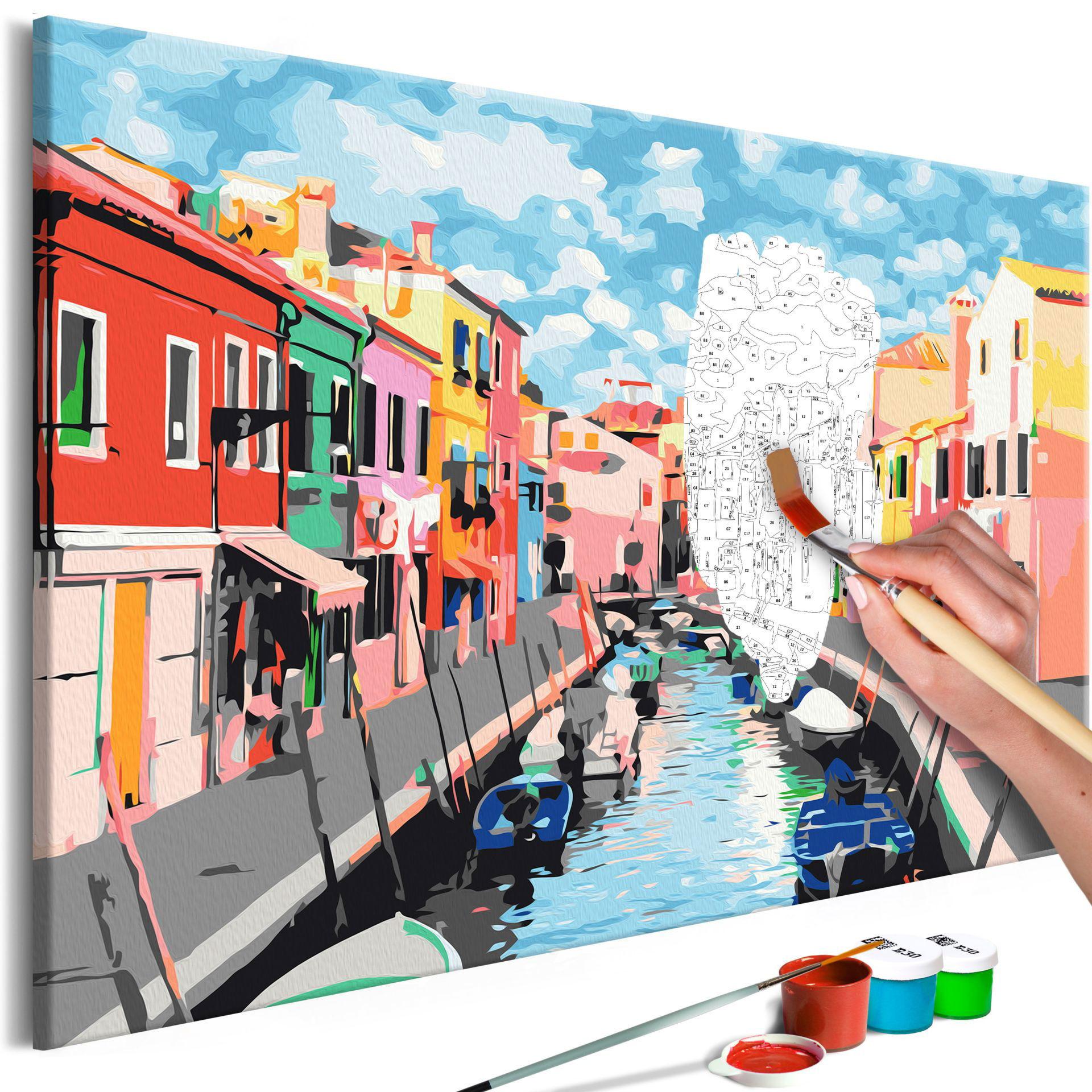 MALEN NACH ZAHLEN 50/40 cm - Multicolor, Textil (1.4/40cm) - KUNSTLOFT
