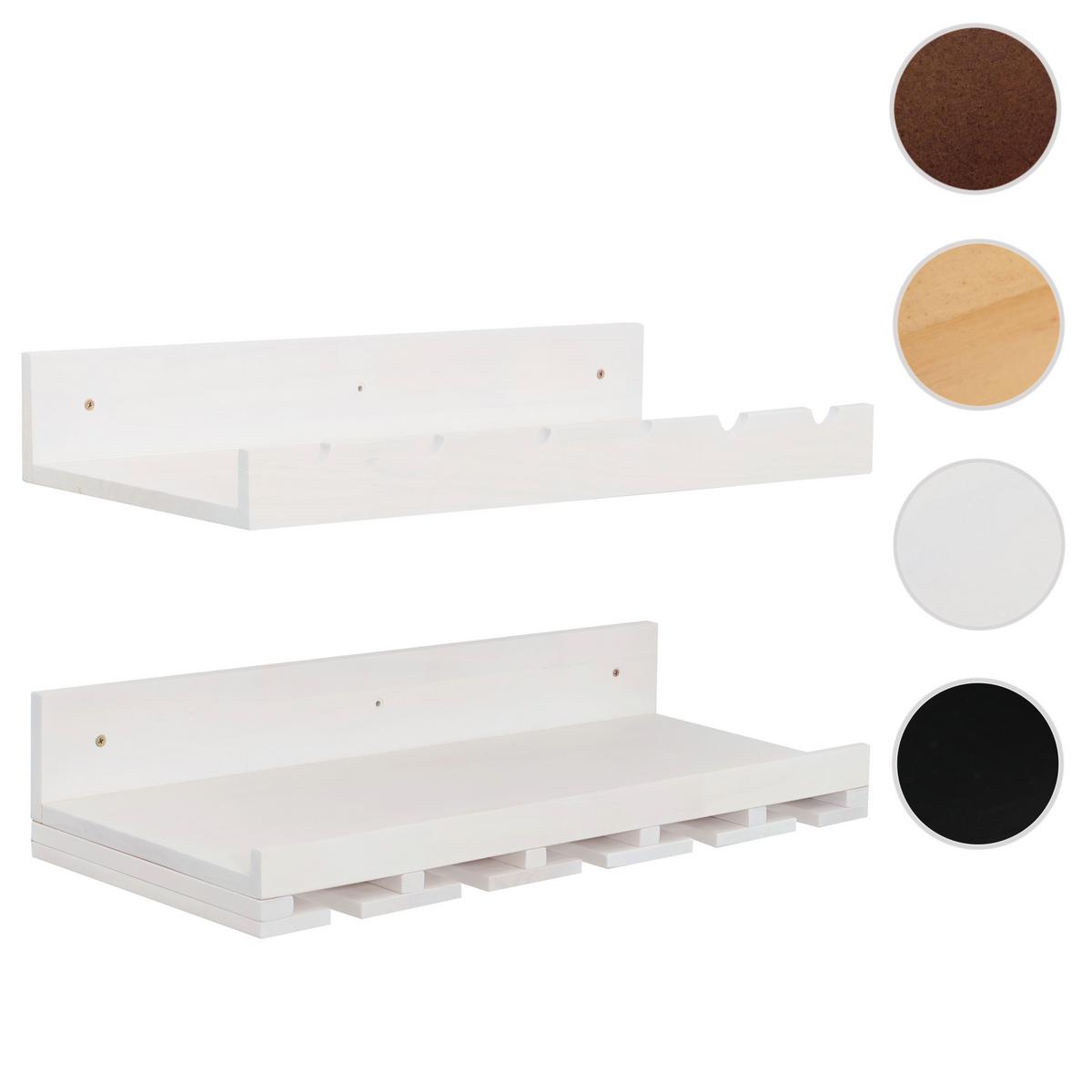 WEINREGAL Weiß 2er-Set-Set - Weiß, Holz (61/12/28cm) - MCW