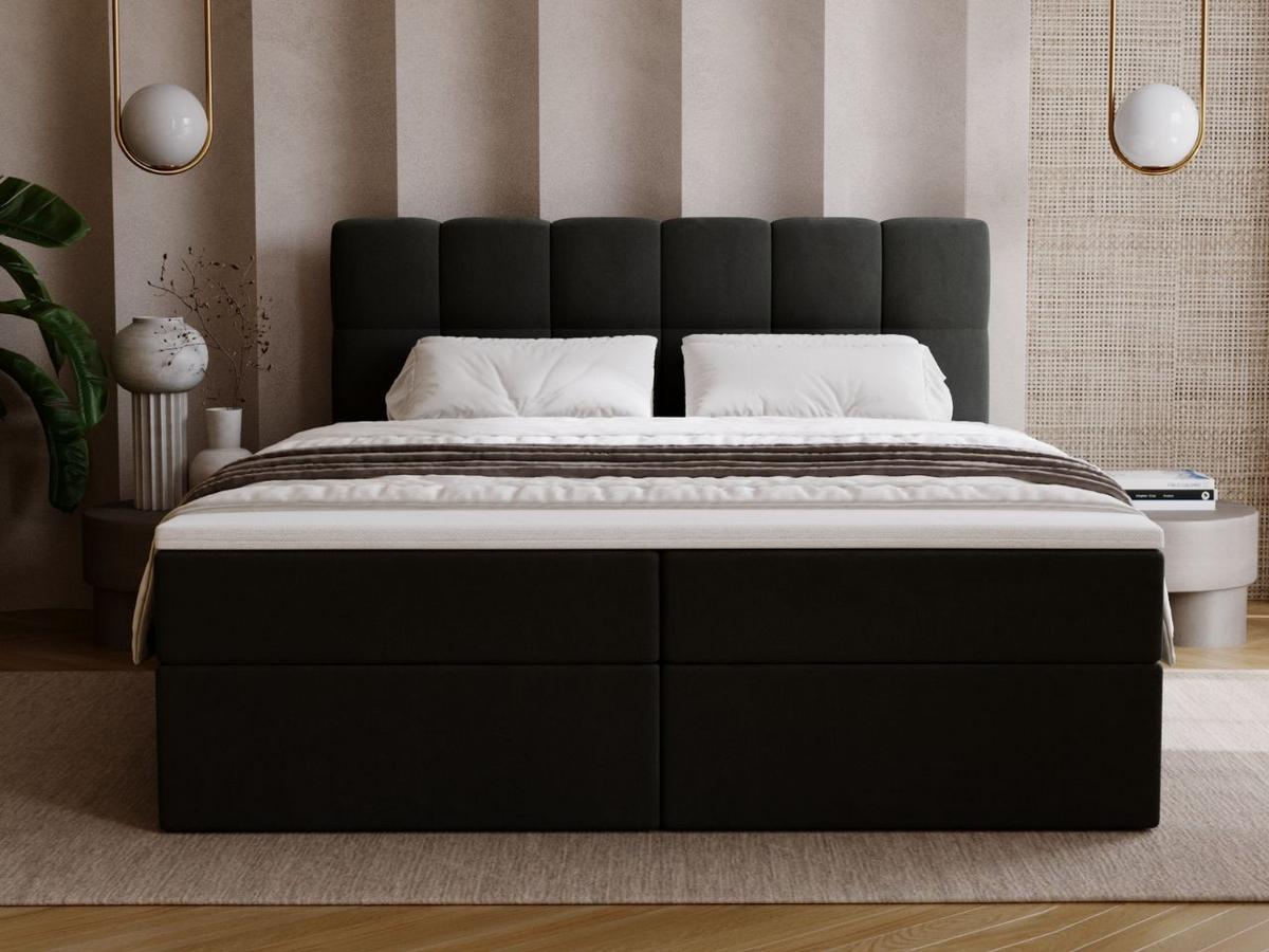 BOXBETT Maison 180x200 Dunkelgrau - Dunkelgrau, Holz/Textil (180/200cm) - Graingold