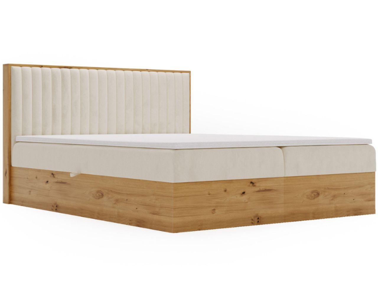 BOXBETT Forest 180x200 Beige - Beige, Holz/Textil (180/200cm) - Graingold