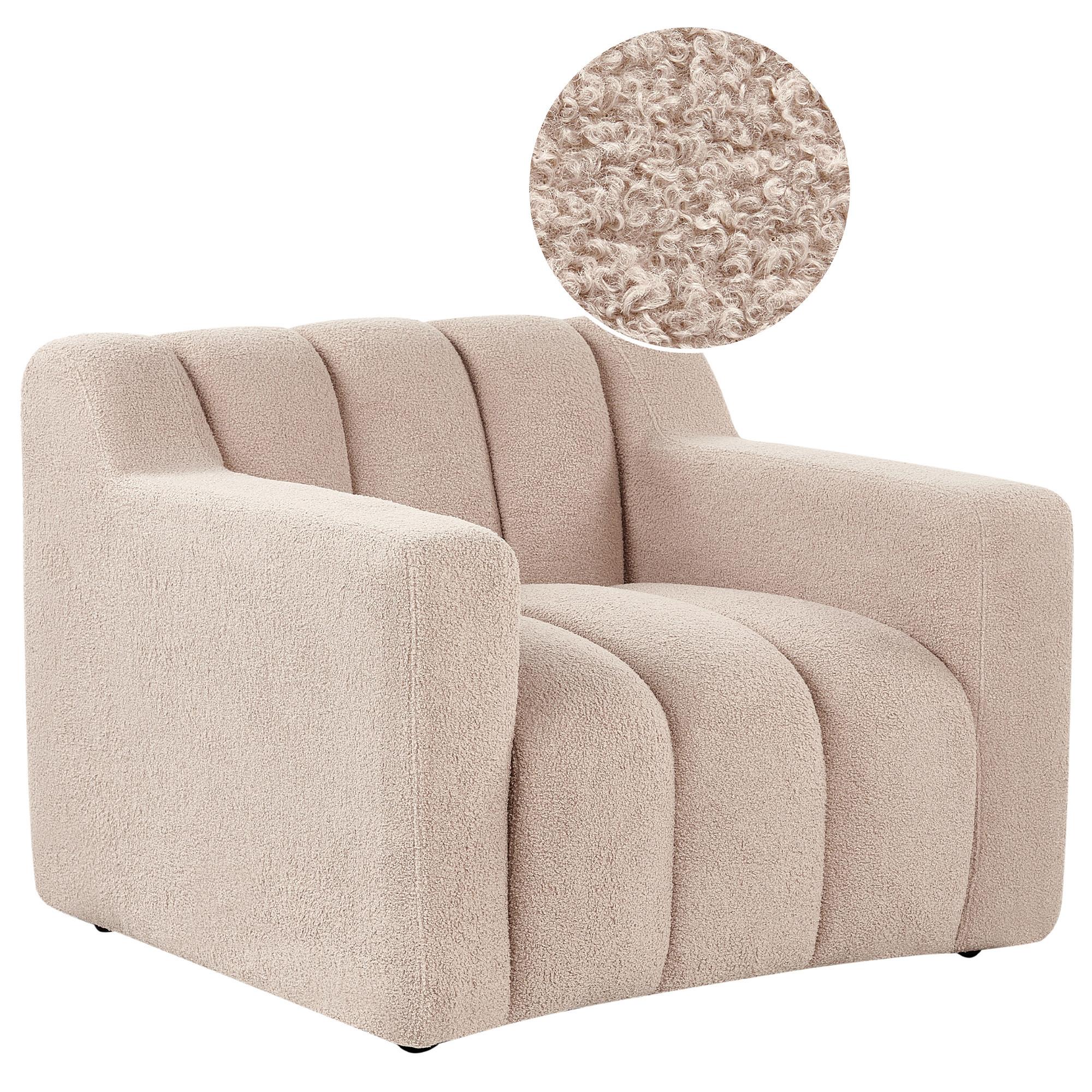 SESSEL Beige Agerup - Beige, Textil (97/73/87cm) - Beliani