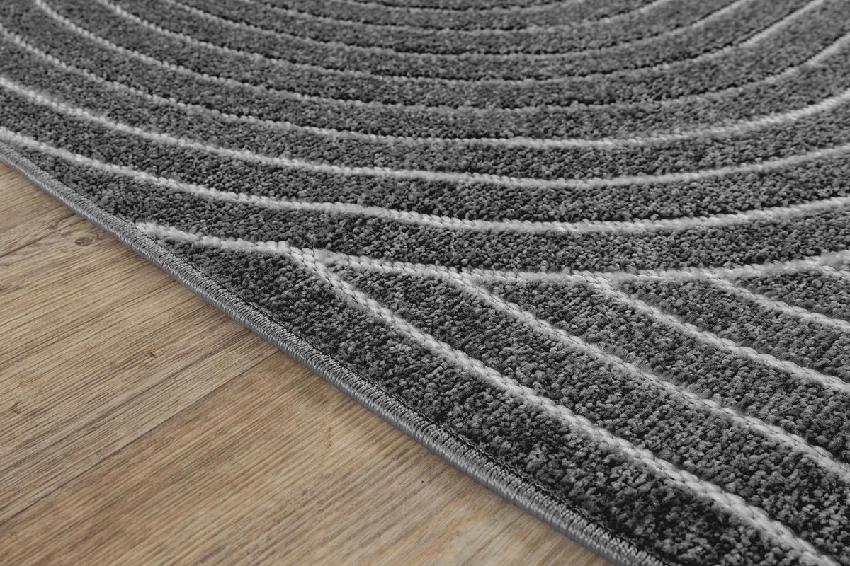 TEPPICH Outdoor Geometrisch MEZEN Polypropylen Anthrazit 120 x 160 cm - Anthrazit, Textil (120/160cm) - KADIMA DESIGN