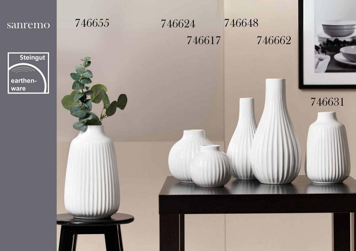 VASE Sanremo weiß 30 cm - Weiß, Keramik (30cm) - Ritzenhoff Breker