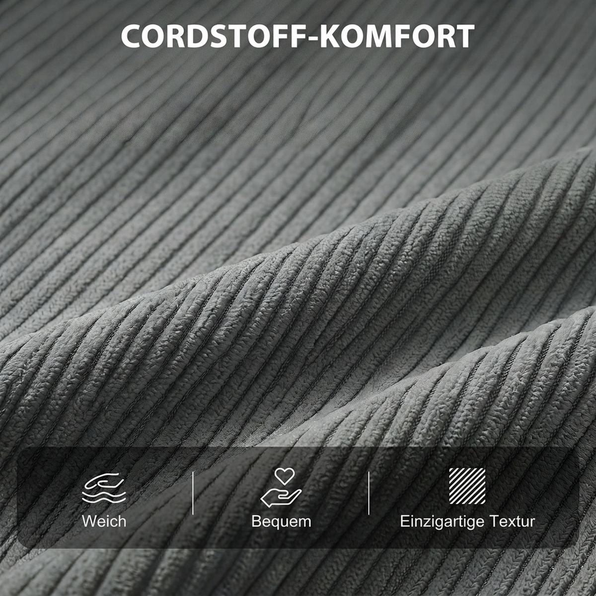 SCHLAFSESSEL Polyester Dunkelgrau - Dunkelgrau/Braun, Textil/Metall (75/84/90cm) - HOMCOM