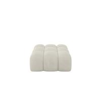 POUF OLEA-PUF 91x87x44 cm Creme Cord Modular Sitzhocker - Ecru/Creme, Holzwerkstoff/Kunststoff (91/44/87cm) - ALTDECOR