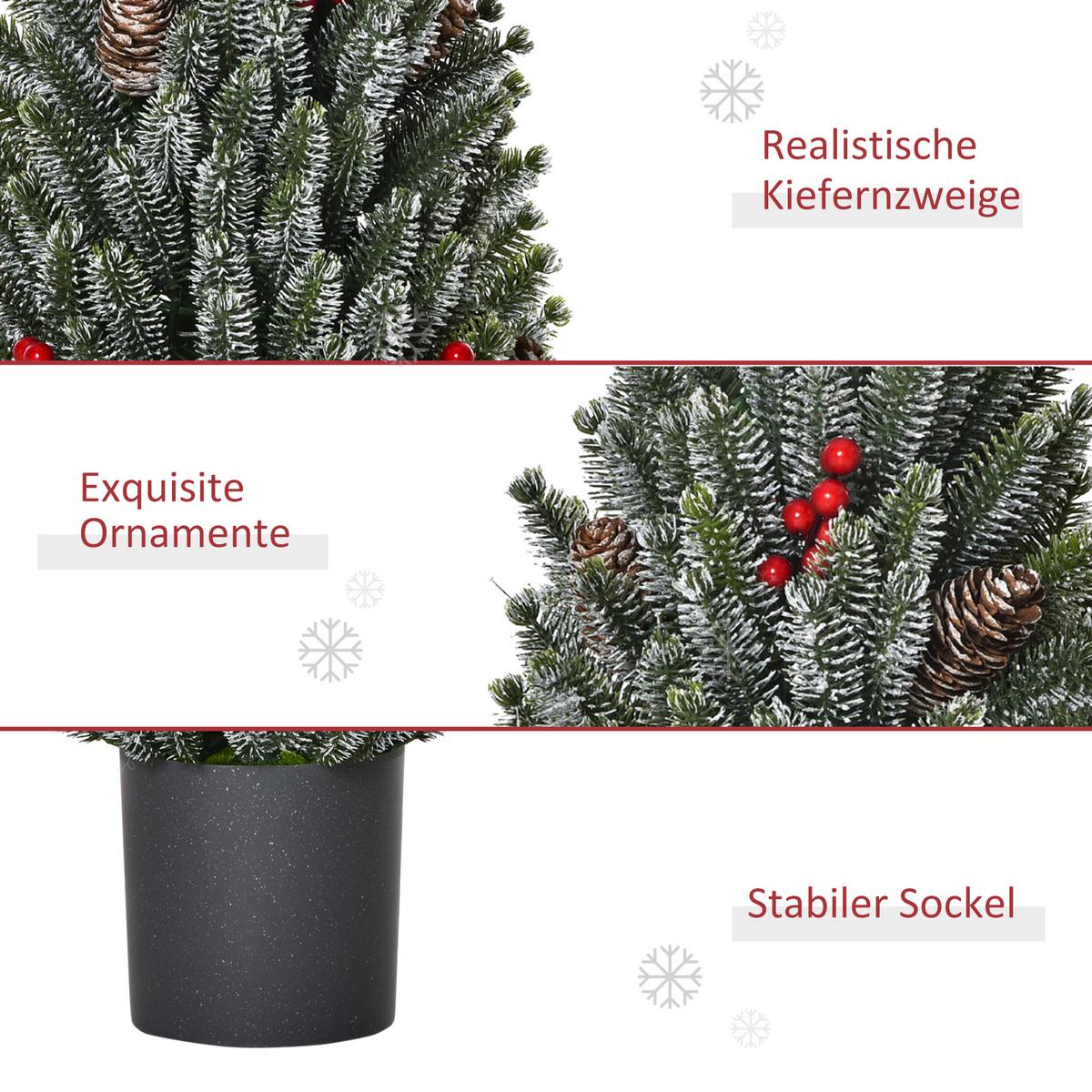 KÜNSTLICHER Weihnachtsbaum Tisch-Christbaum 170 Äste PE Kunststoff Grün - Grün, Kunststoff (47cm) - HOMCOM