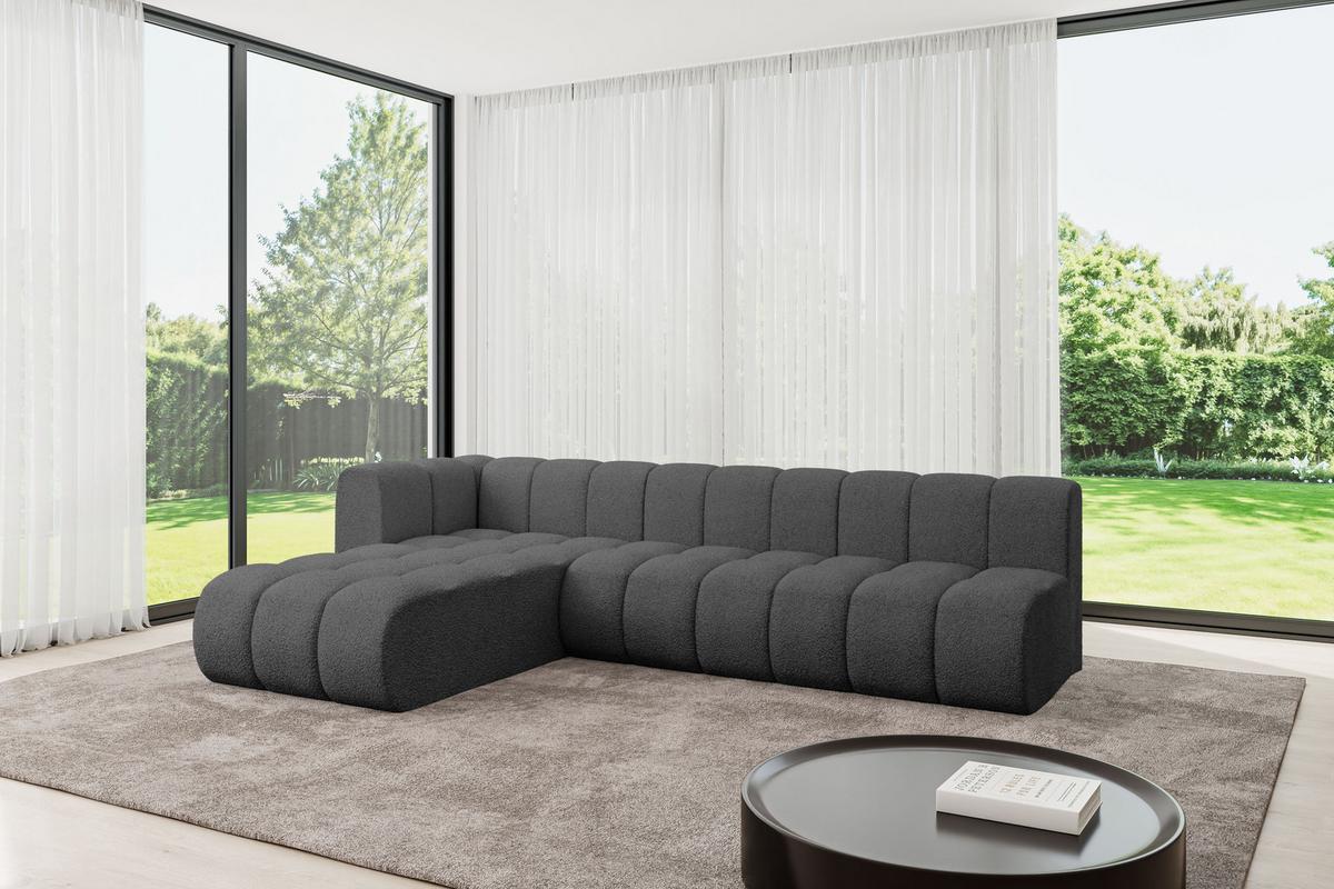 ECKSOFA modulares Sofa Darnel-L2 - 296x177x70 cm Grau - Grau, Holzwerkstoff/Textil (296/177cm) - ALTDECOR