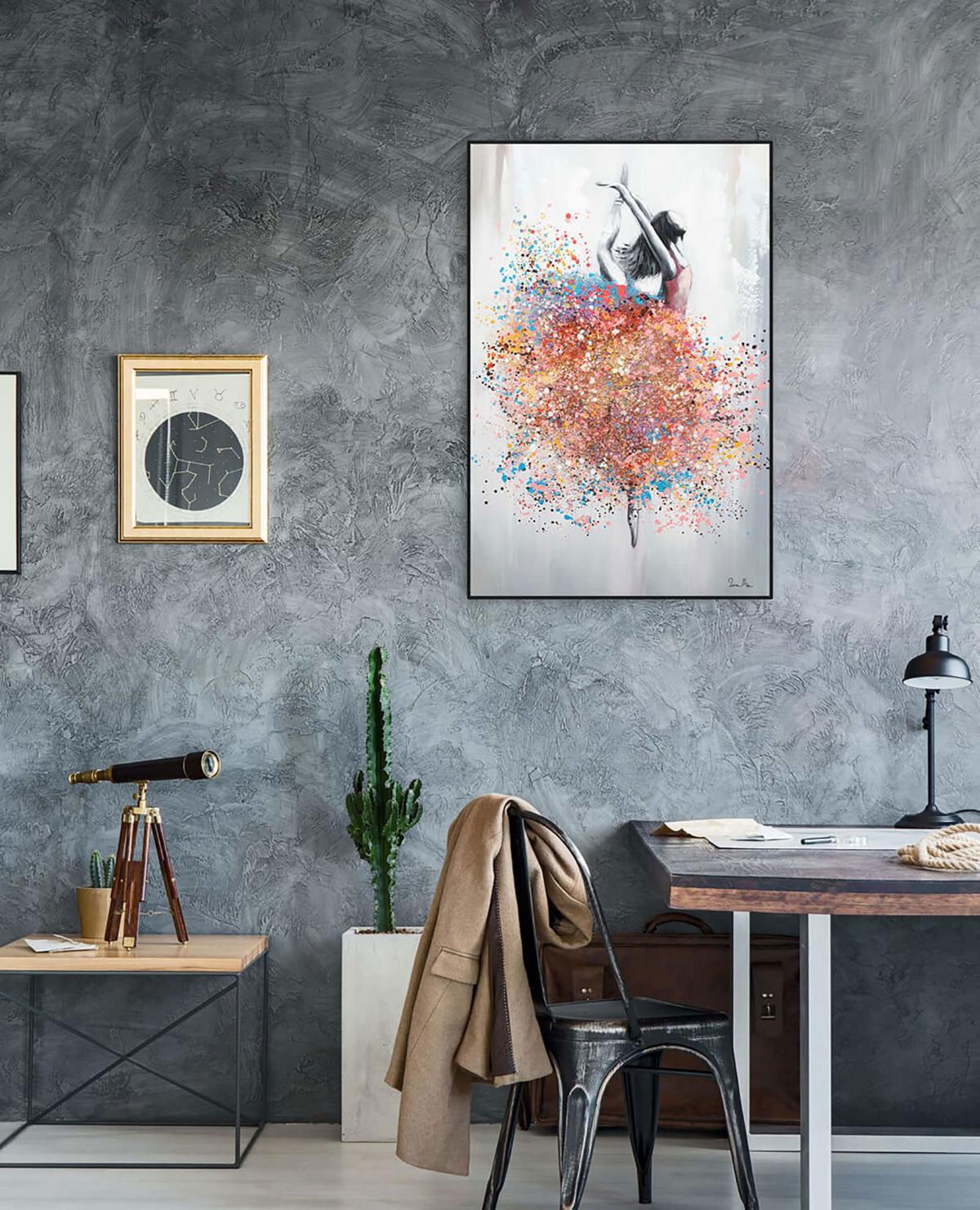ACRYLBILD HANDGEMALT 60/90 cm - Multicolor/Grau, Holz/Textil (60/90cm) - KUNSTLOFT