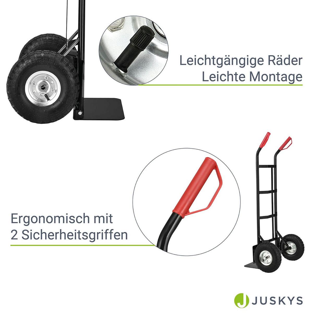SACKKARRE Basic schwarz klappbar - Schwarz, Metall (35.5/44/118cm) - Juskys