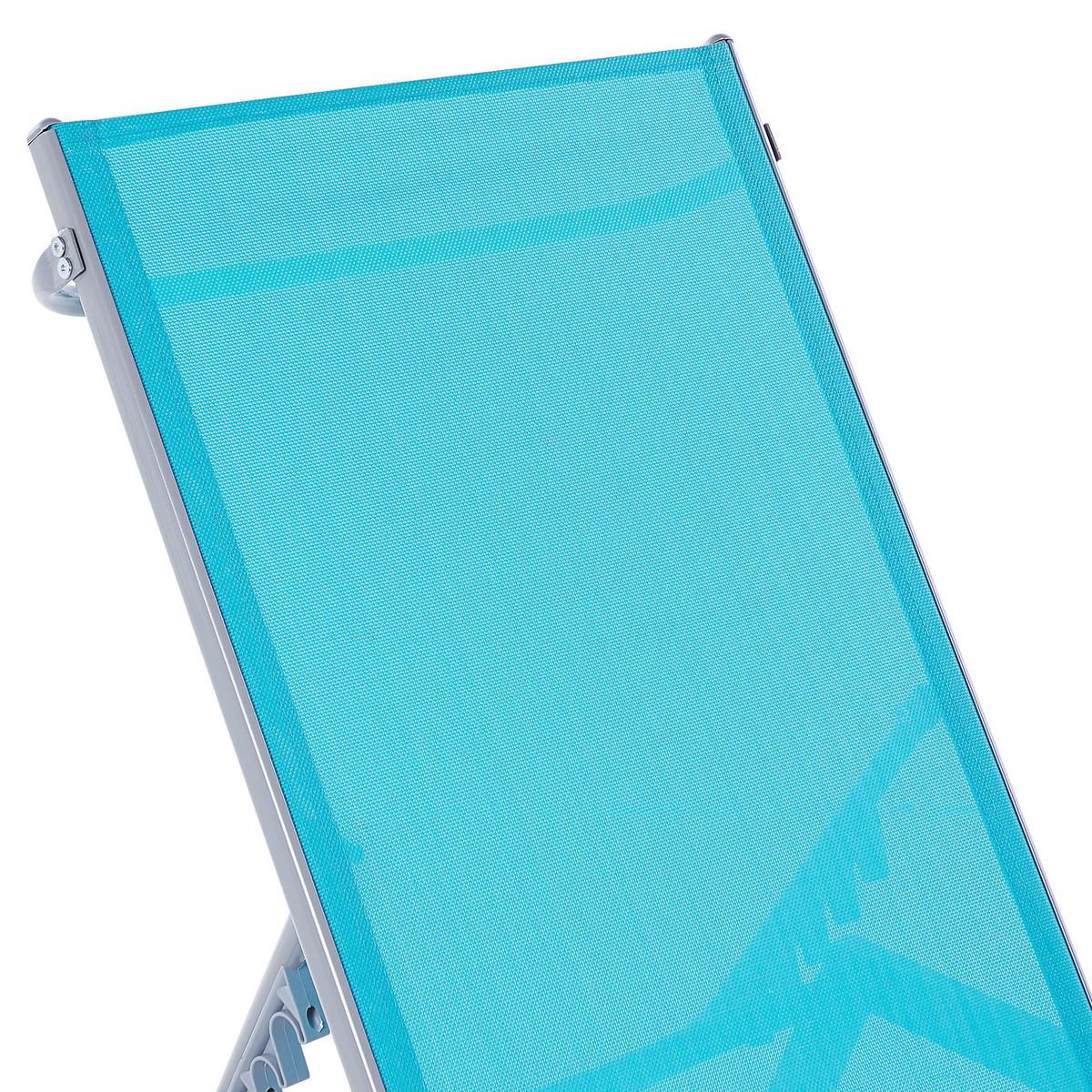 GARTENLIEGE Blau Noli - Blau, Metall (53/32/154cm) - Beliani