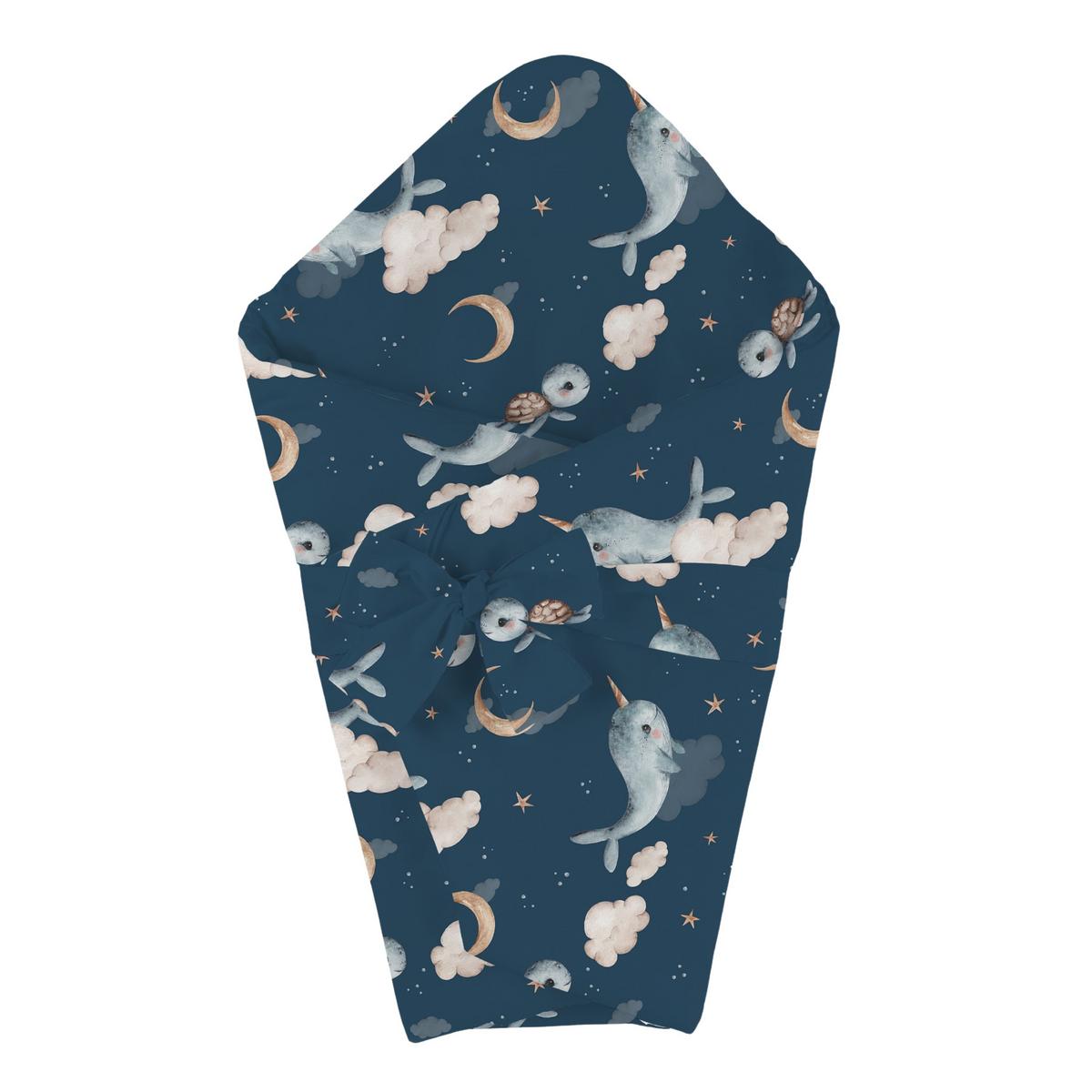 BABY Bambus-Bettwäsche Wale - Dunkelblau, Textil (75/75cm) - waldin