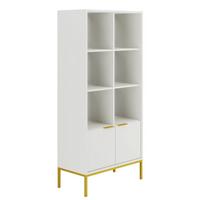 BÜCHERREGAL Seattle Weiß - Goldfarben/Weiß, Holzwerkstoff (80/171.3/40cm) - Petits-meubles