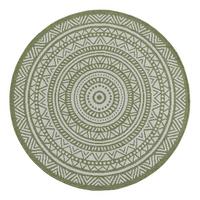 RUNDTEPPICH Orientalisch BORNO Polypropylen Grün 160 x 160 cm - Grün, Textil (160/160cm) - KADIMA DESIGN