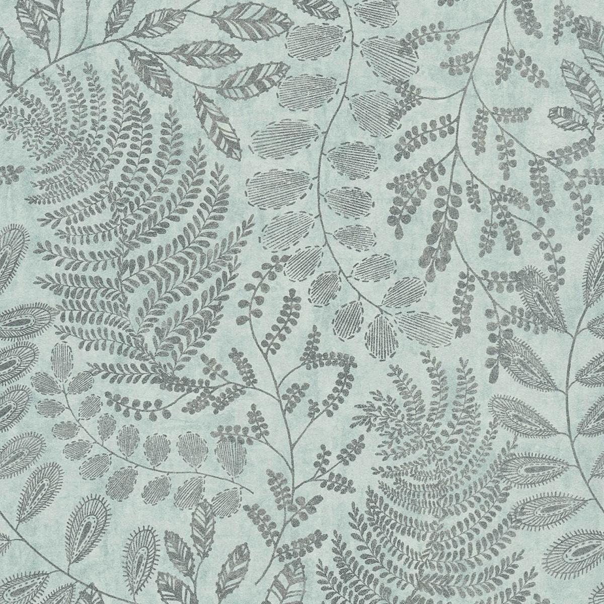 VLIESTAPETE Blau 53/1005 cm - Silberfarben, Textil (53/1cm) - KUNSTLOFT
