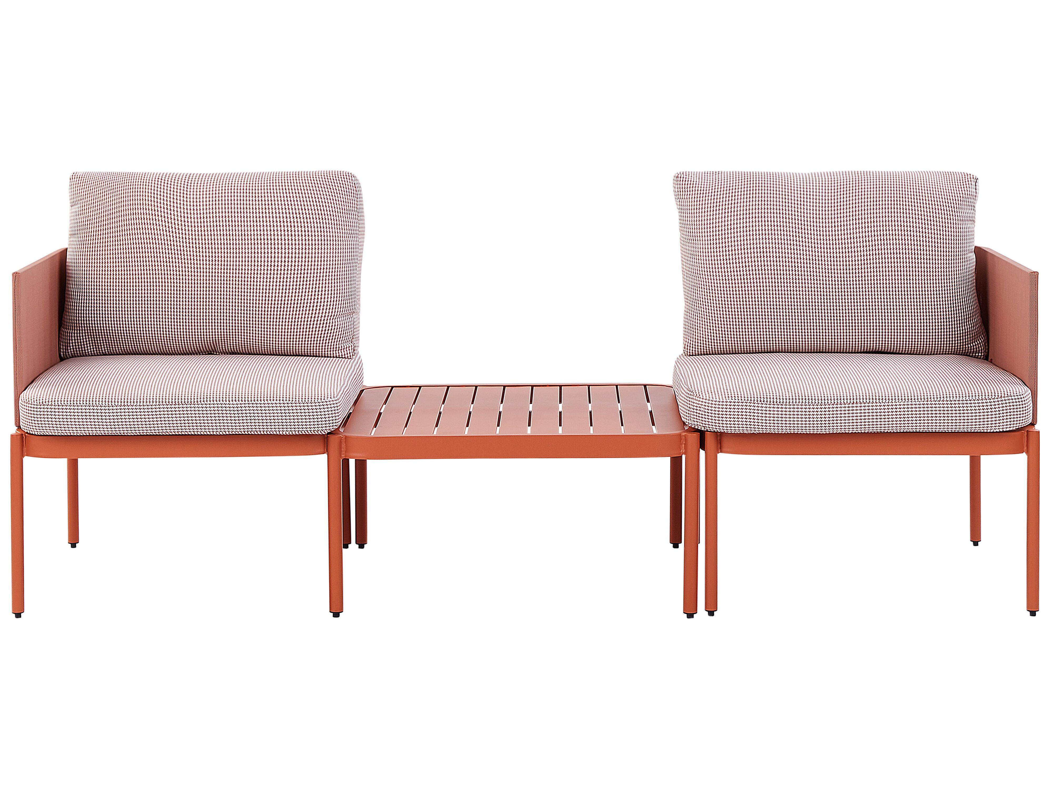 LOUNGE SET 2-Sitzer modular Orange Terracina - Orange, Metall - Beliani