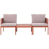 LOUNGE SET 2-Sitzer modular Orange Terracina - Orange, Metall - Beliani