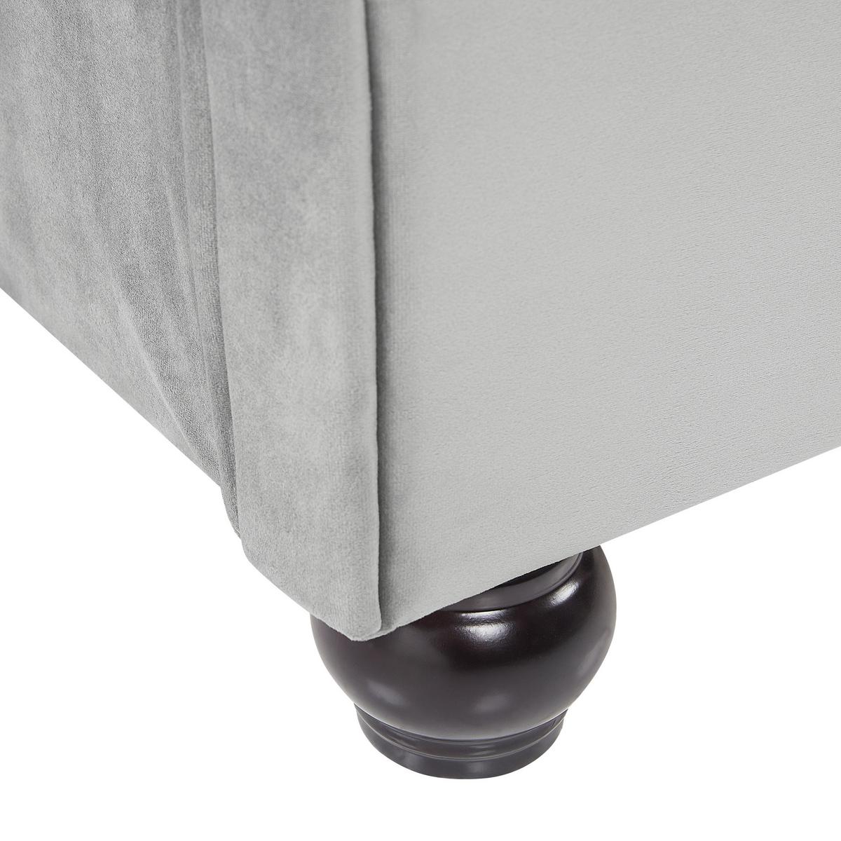 BETT 140/200cm Hellgrau Avallon - Hellgrau, Textil (140/200cm) - Beliani