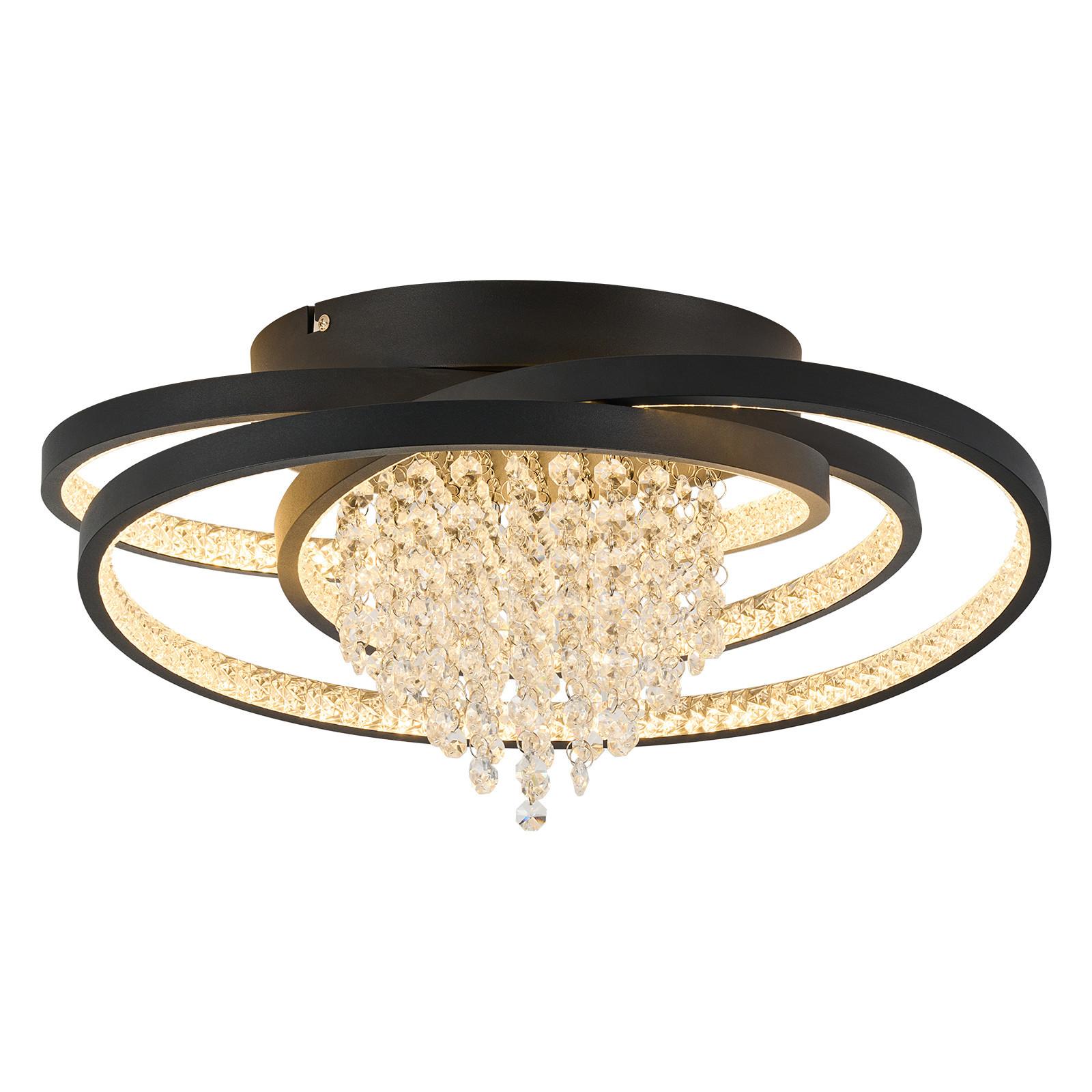 LED DECKENLEUCHTE Mivoris 48/25/20 cm - Schwarz, Metall (48/25/20cm) - ZMH
