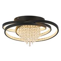 LED DECKENLEUCHTE Mivoris 48/25/20 cm - Schwarz, Metall (48/25/20cm) - ZMH