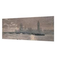 FOTOTAPETE 250x104 cm - Nachtpanorama - Grau, Textil (250/104cm) - Wallfluent