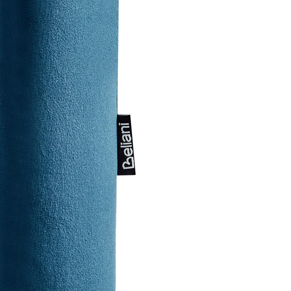 SESSEL Samtstoff Blau Larvik - Blau/Silberfarben, Textil (73/72/66cm) - Beliani