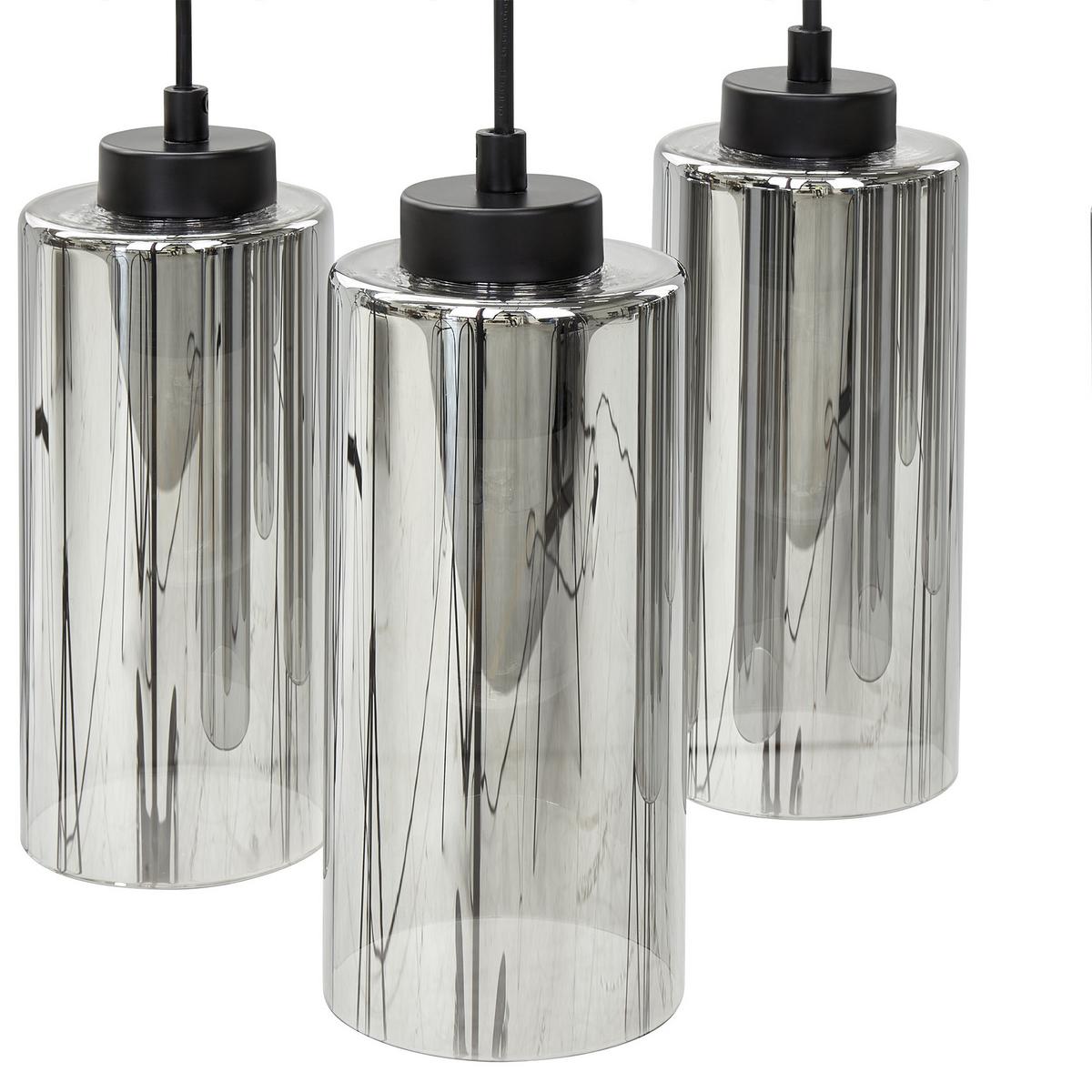 WANDLEUCHTE Puriri 17/17/29 cm - Grau, Glas (30/60/105cm) - Beliani