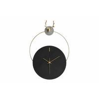WANDUHR Design Schwarz 45/65 cm - Schwarz, Holzwerkstoff/Metall (45/65/2cm) - ONZENO