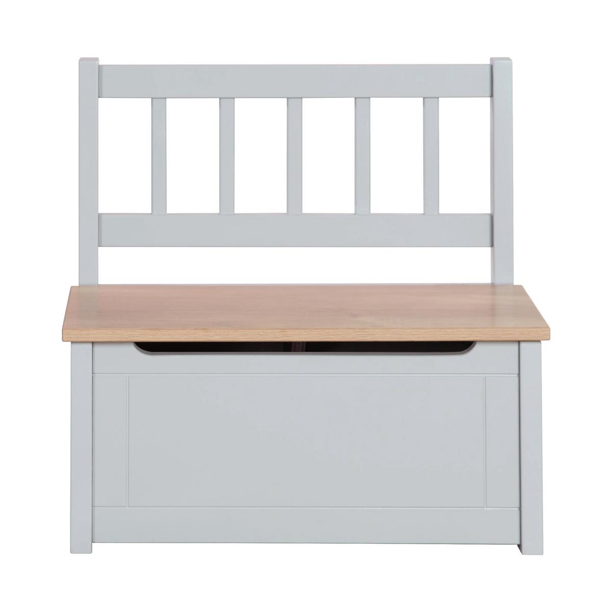 KINDERTRUHENBANK Woody natur / taupe - Taupe, Holzwerkstoff (56/53/28cm) - Roba
