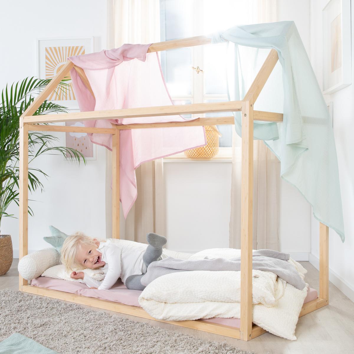 HAUSBETT 70 x 140 cm Montessori Bambus - Naturfarben, Holzwerkstoff (70/140cm) - Roba