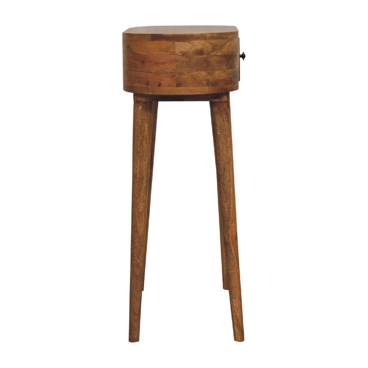 NACHTTISCH aus Massivholz, 1 Schublade, Nordische Beine, Beige - Messingfarben/Braun, Holz/Metall (60/78/30cm) - Artisan Furniture