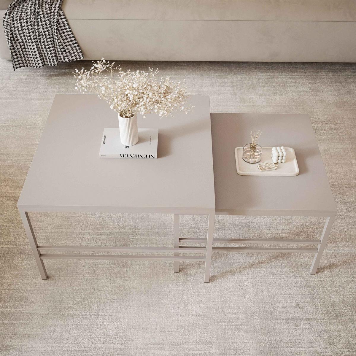 COUCHTISCH Cashmere Cashmere Rahmen - Kaschmir, Holzwerkstoff (70/70/46cm) - Idohome