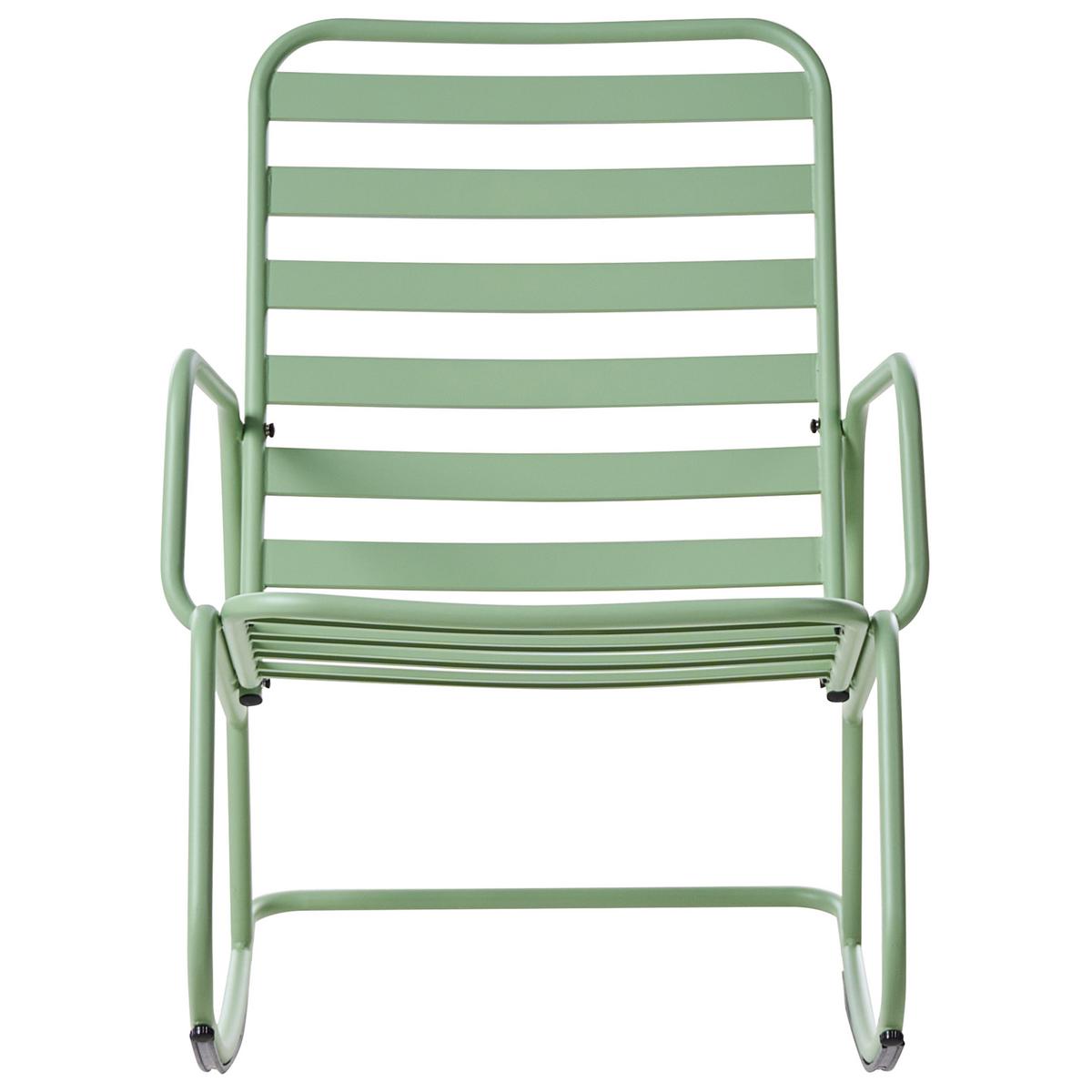 GARTEN-SCHAUKELSTUHL Grün Turi - Grün, Metall (66/92/96cm) - Beliani