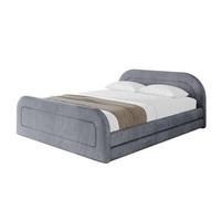 POLSTERBETT mit Bettkasten, Fußteil und Lattenrost, Boxbett ohne Matratze - LERIS-v1-Z 180x200 Grau - Grau, Holzwerkstoff/Textil (180/200cm) - ALTDECOR