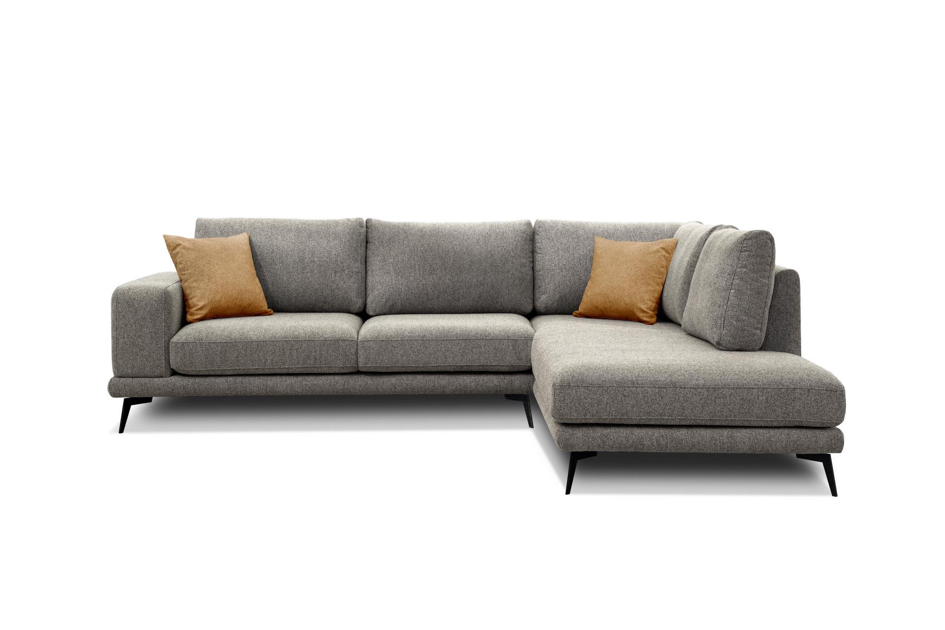 ECKSOFA MEDIOLANE 5-Sitzer, taupe - Taupe, Holzwerkstoff/Textil (282/219cm) - Wozimo